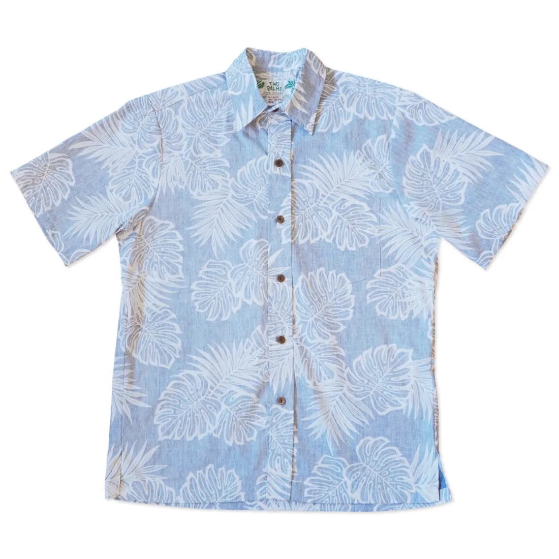 Blue Leaf Hawaiian REVERSE Shirt Casual Short Sleeve Top