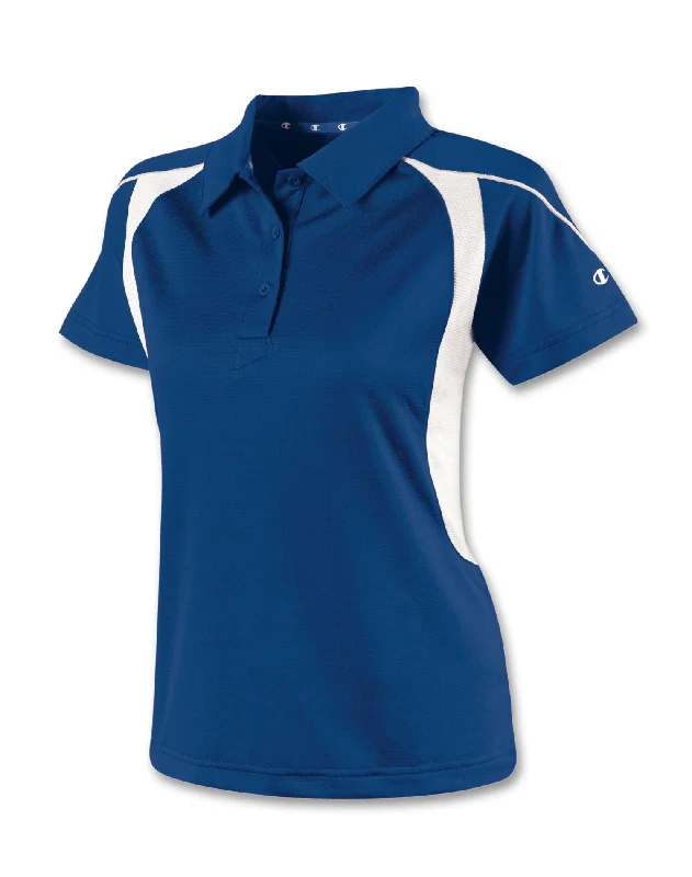 Champion Double Dry Colorblock Women's Polo Shirt Elegant Draped Short Shirt