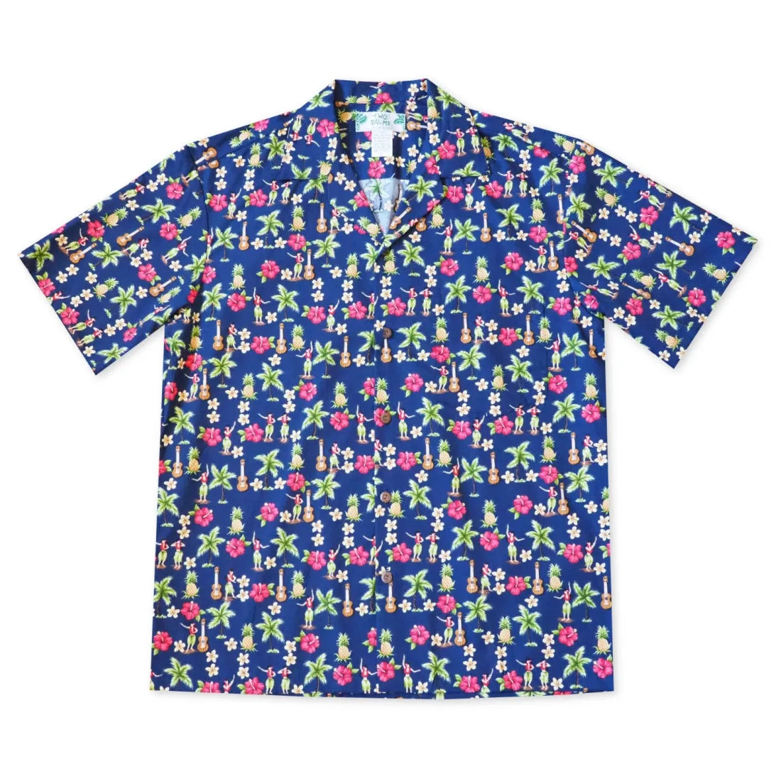 Hula Dream Blue Hawaiian Cotton Shirt Stylish Printed Short Shirt