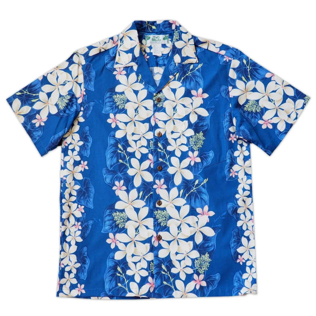 Kuulei Blue Hawaiian Cotton Shirt Comfortable Knit Short Shirt