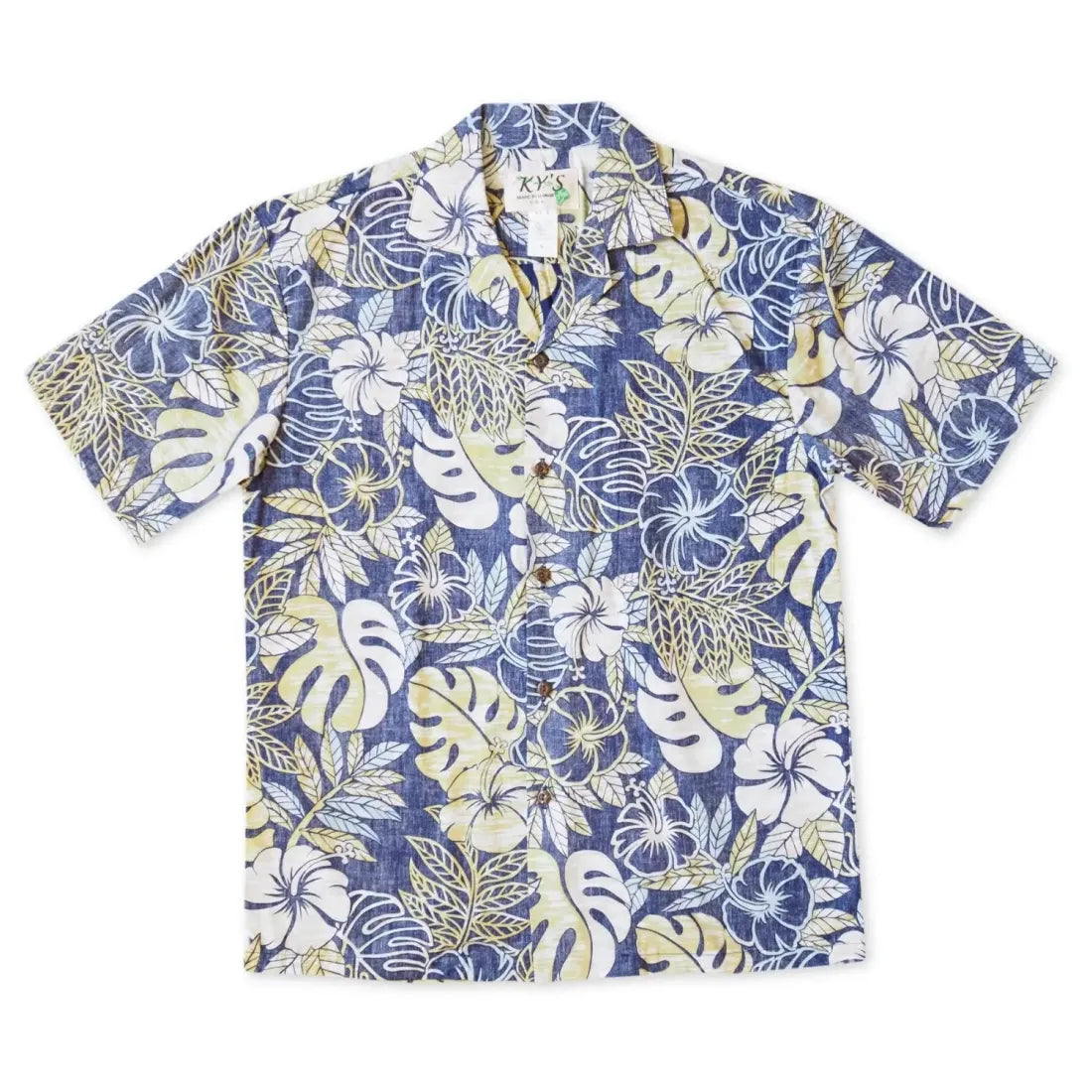 Maunawili Blue Hawaiian REVERSE Shirt Stylish Casual Short Tee