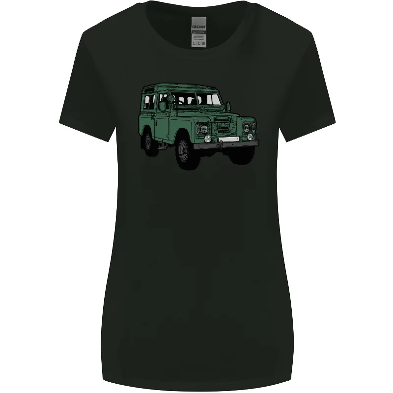 4X4 Off Road Roading 4 Wheel Drive Womens Wider Cut T-Shirt Zippered Front Buttoned Front Snap Front