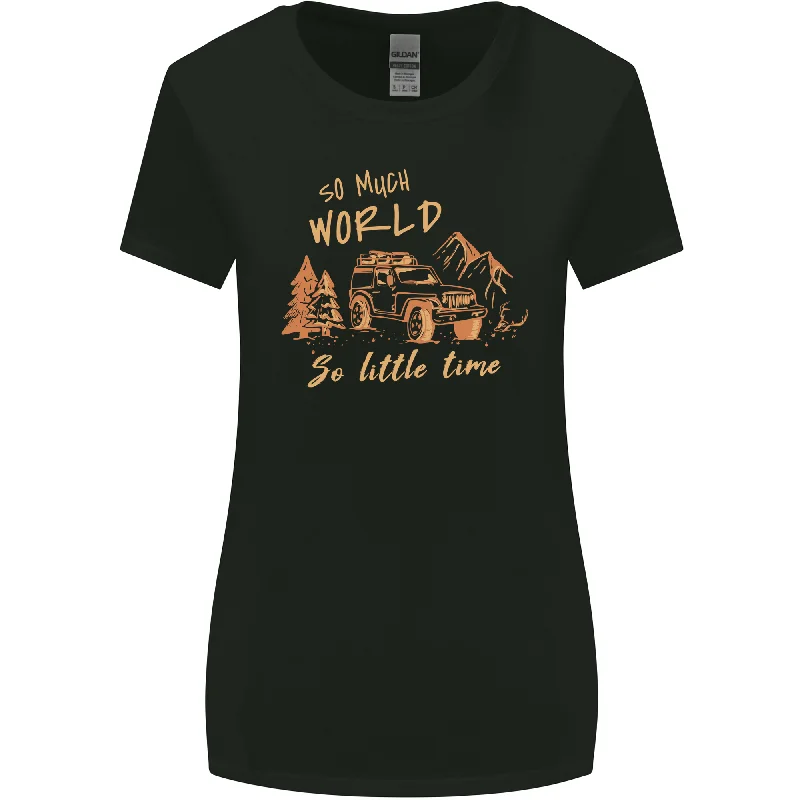 4X4 Off-roading Mountains Off Roading Womens Wider Cut T-Shirt Spandex Blend Rayon Blend Denim Blend