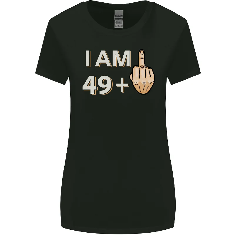 50th Birthday Funny Offensive 50 Year Old Womens Wider Cut T-Shirt Cashmere Blend Cotton Blend Poly Blend