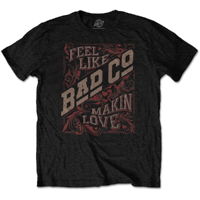 Bad Company | Official Band T-Shirt | Feel Like Making Love Collared Crew Neck Turtle Neck