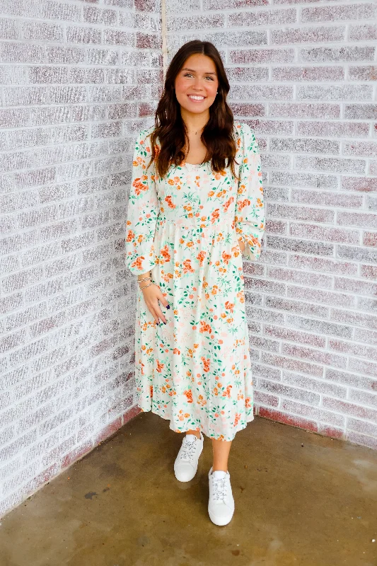 Bloom Brigade Button Down Midi Dress Fashionable Casual Midi Dress