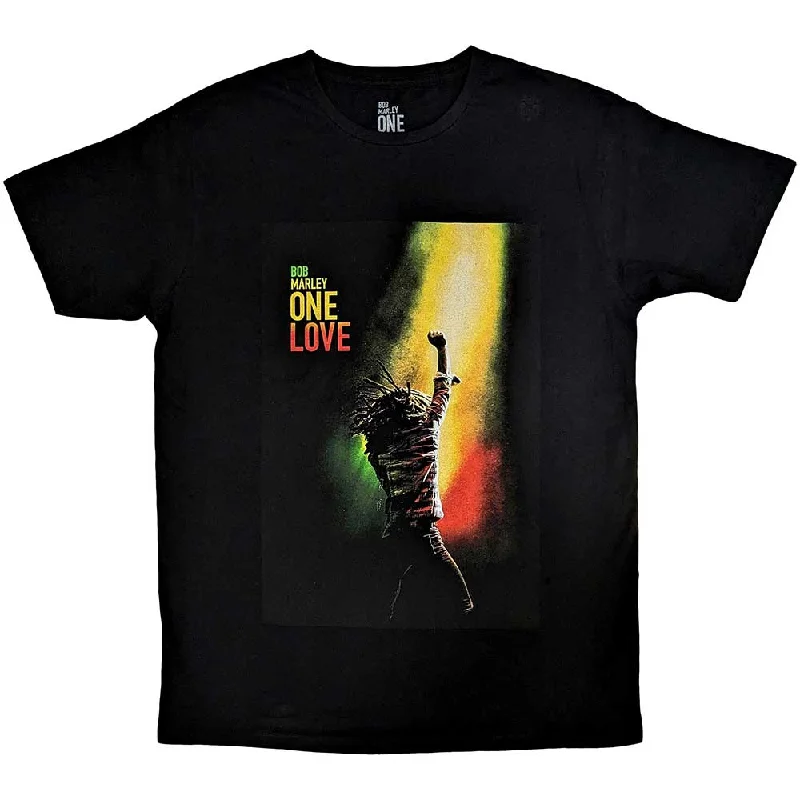 Bob Marley | Official Band T-Shirt | One Love Movie Poster Fitted T-Shirt Seamless Stretchy