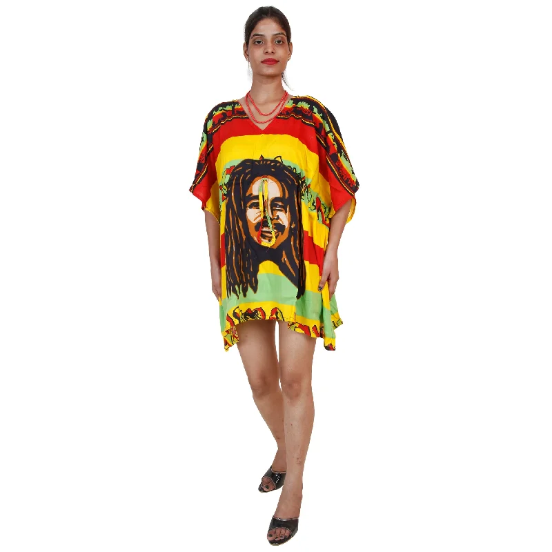 Bob Marley Flowy Mini Dress Stylish Floral Print Mini Dress