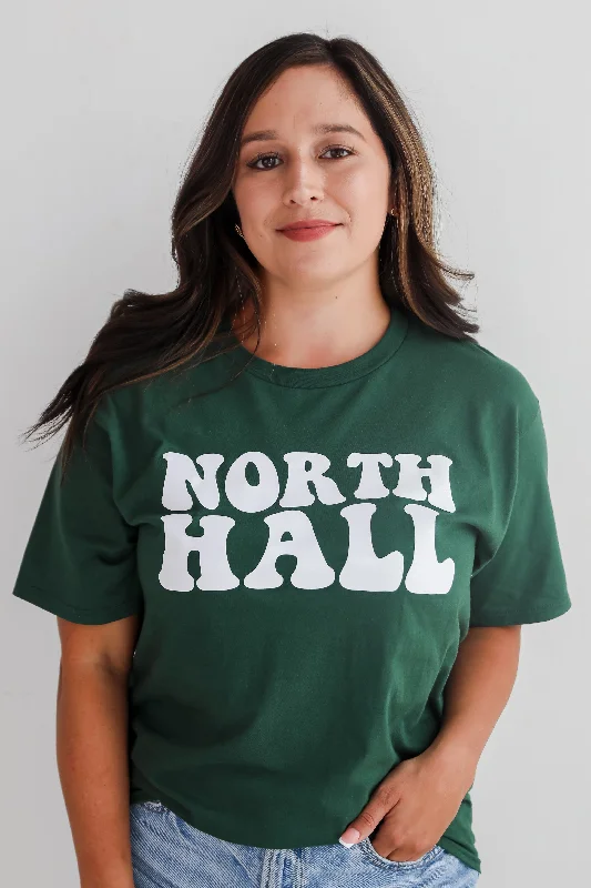 Dark Green North Hall Tee Chenille Blend Fleece Blend Nylon Blend