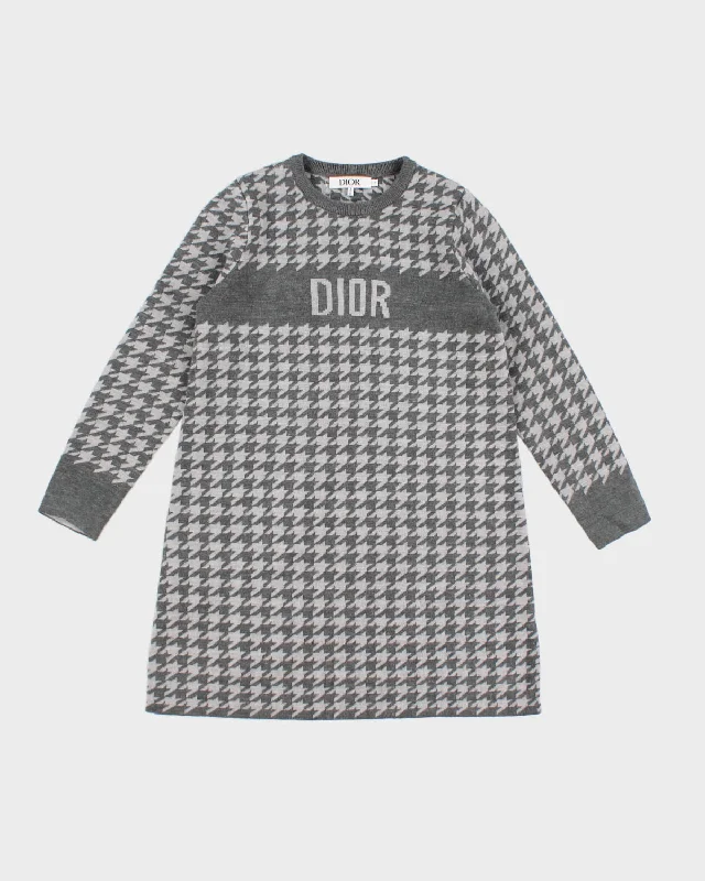 Dior Wool Knit Mini Dress - XS Stylish Short-Sleeve Mini Dress