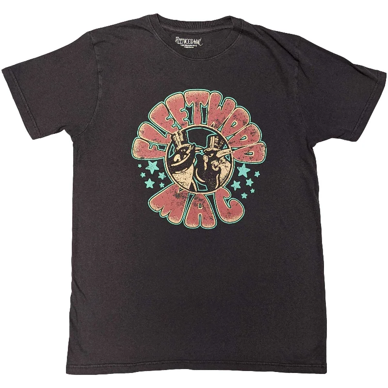 Fleetwood Mac | Official Band T-Shirt | Stars & Penguins Print Jacquard Patchwork