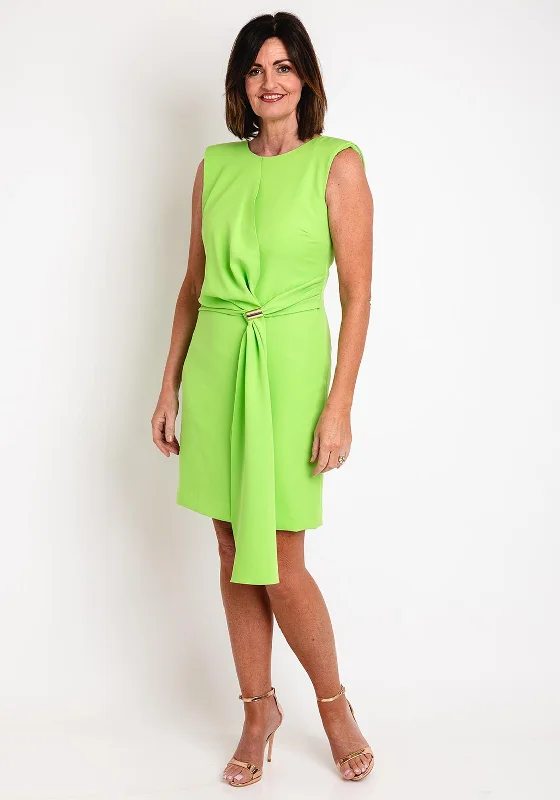 Laura Bernal Statement Belt Mini Dress, Green Stylish Sweetheart Mini Dress