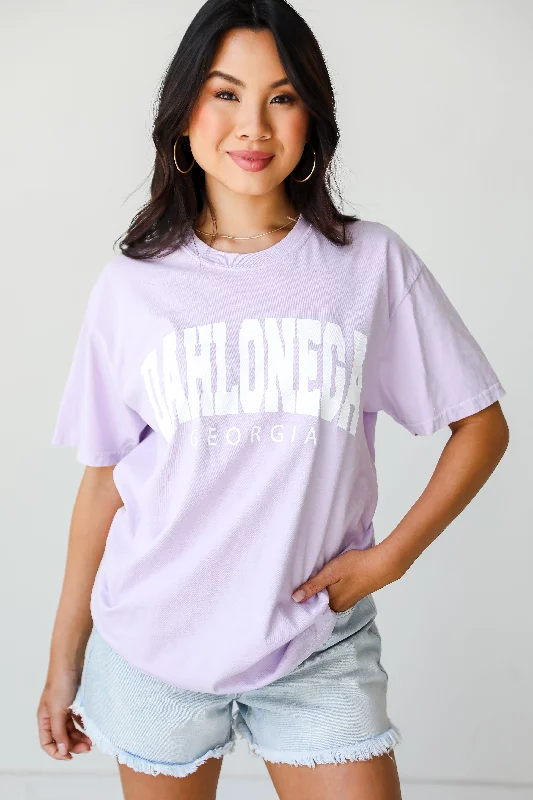 Lavender Dahlonega Georgia Tee Hooded Caped Shawl Collar