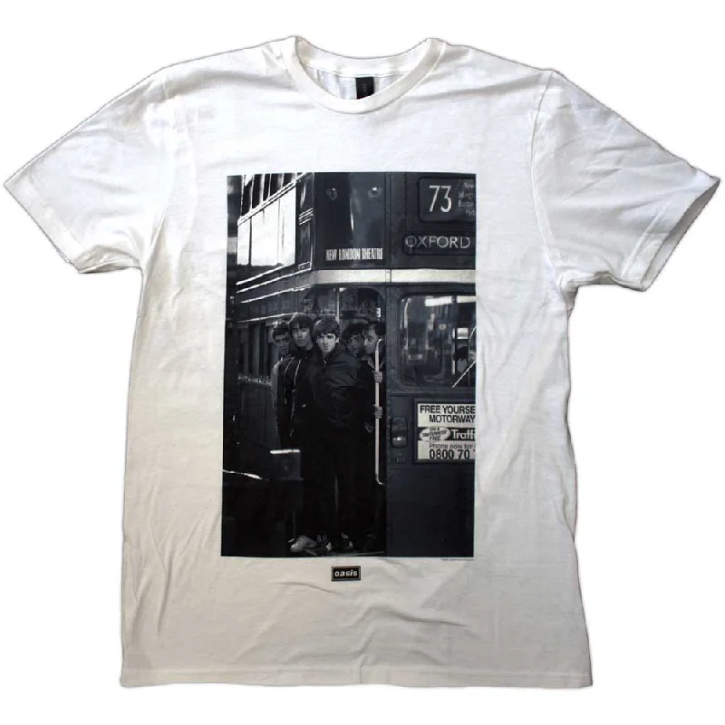 Oasis | Official Band T-Shirt | London Bus Photo Layered Multi-layer Single Layer