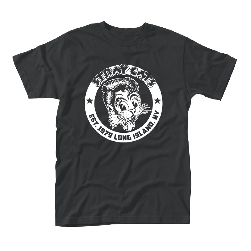 Stray Cats Unisex T-shirt: Est 1979 Asymmetrical Pockets Print