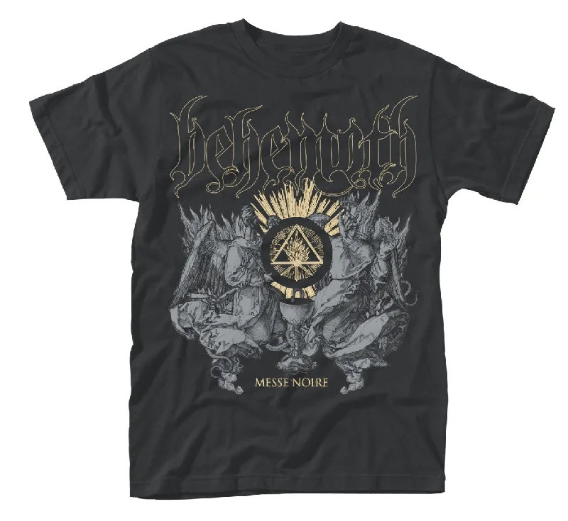 Behemoth Unisex T-shirt: Messe Noire Graphic Embroidered Appliqued