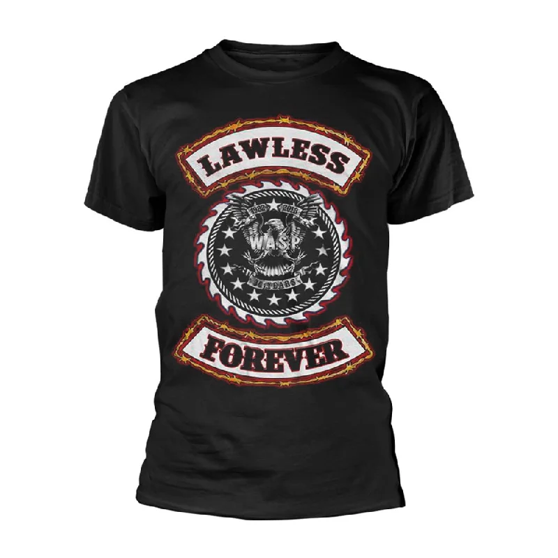 W.A.S.P. Unisex T-shirt: Lawless Forever Nylon Fabric Polyester Fabric Spandex Fabric