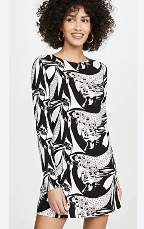 Reformation Bernadette graphic print  silk mini dress - size 8 Fashionable Summer Mini Dress