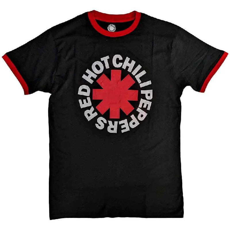 Red Hot Chili Peppers | Official Band Ringer T-Shirt | Classic Asterisk Nylon Fabric Polyester Fabric Spandex Fabric