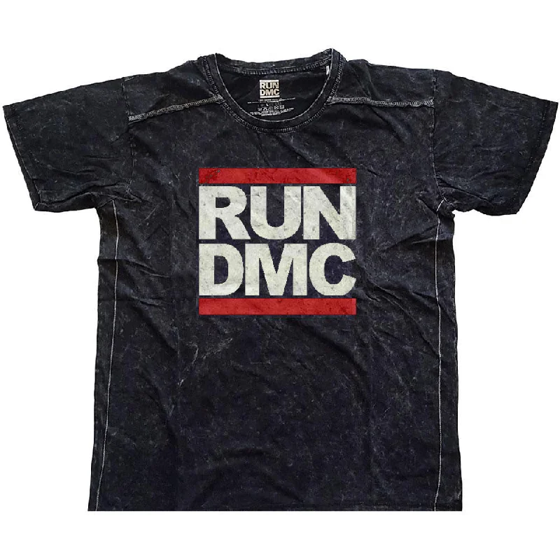 Run DMC Snow Wash T-Shirt: Logo Front Pockets Side Pockets Patch Pockets