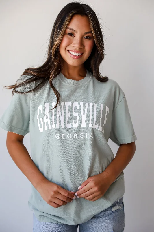 Sage Gainesville Georgia Tee Spandex Blend Rayon Blend Denim Blend