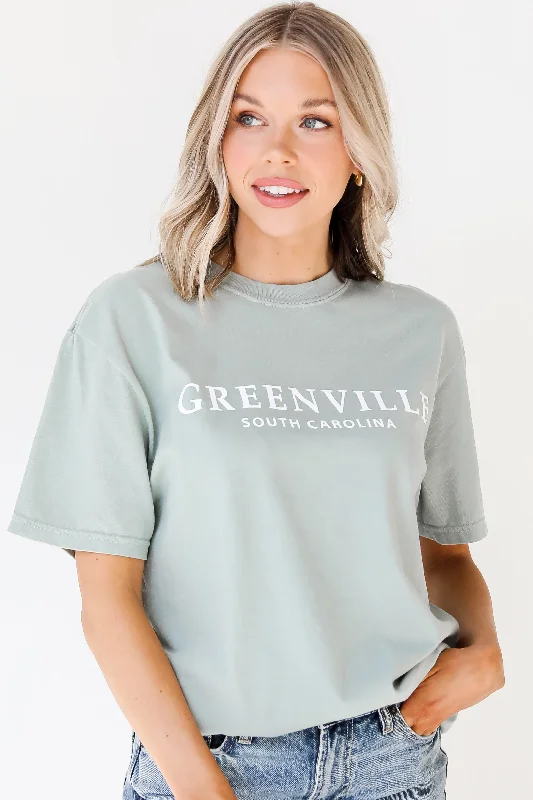 Sage Greenville South Carolina Tee Satin Fabric Silk Fabric Chiffon Fabric