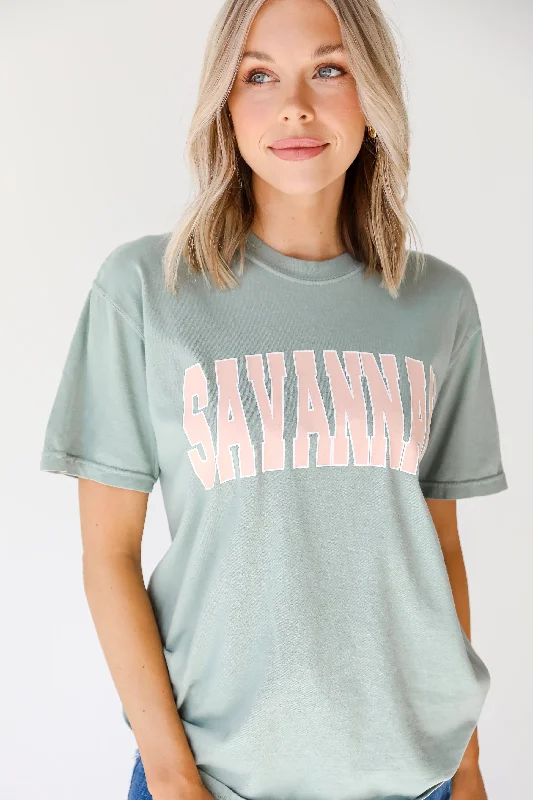 Sage Savannah Tee Seamless Knitted Crochet