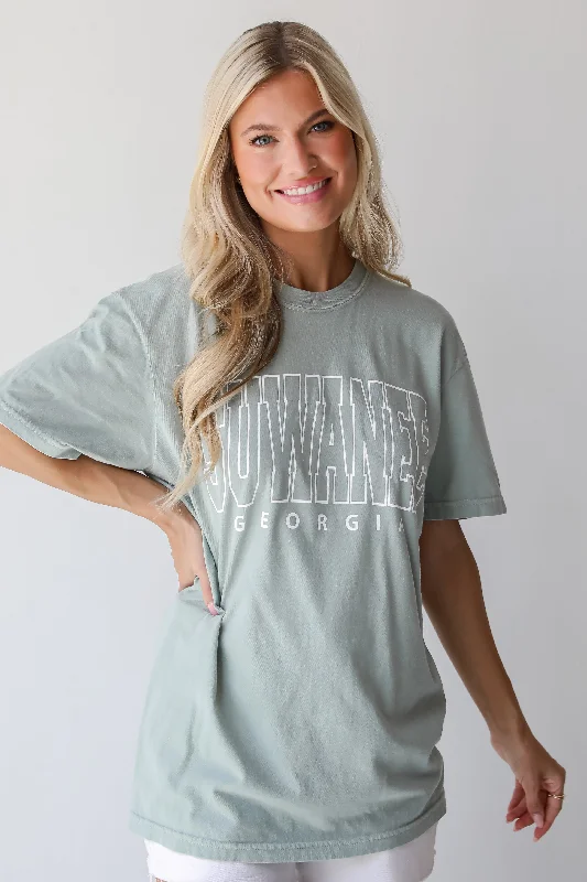 Sage Suwanee Georgia Tee Zippered Buttoned Snapped