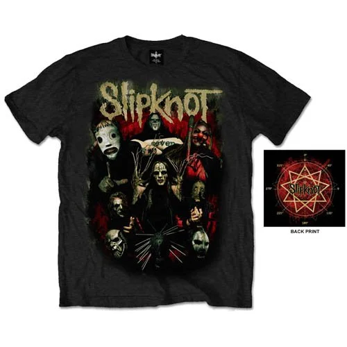 Slipknot | Official Band T-Shirt | Come Play Dying (Back Print) Wool Fabric Cashmere Fabric Tweed Fabric