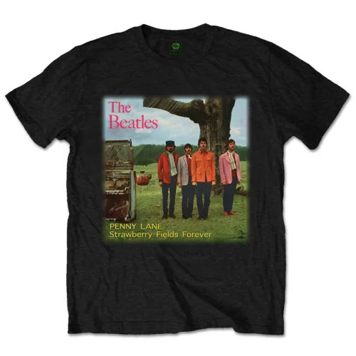 The Beatles | Official Band T-Shirt | Strawberry Fields Forever Nylon Fabric Polyester Fabric Spandex Fabric