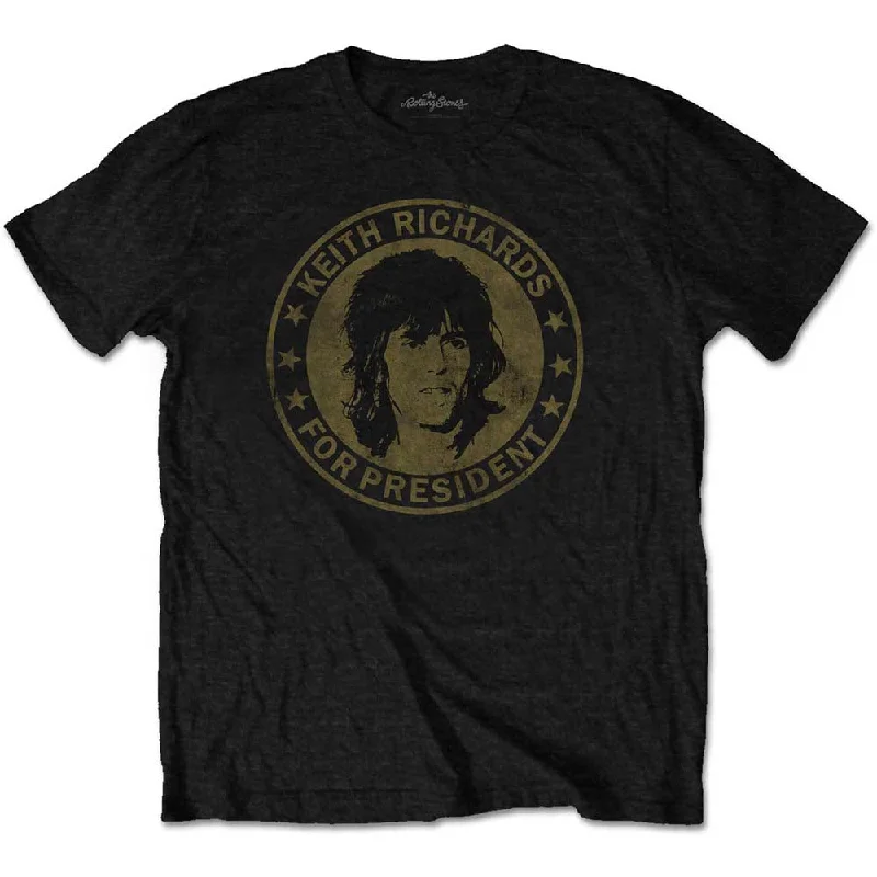 The Rolling Stones | Official Band T-Shirt | Keith for President Hooded Caped Shawl Collar