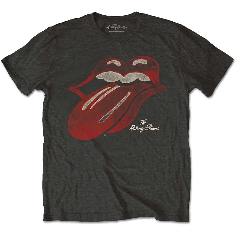 The Rolling Stones | Official Band T-Shirt | Vintage Tongue Logo Chenille Fabric Brocade Fabric Lace Fabric