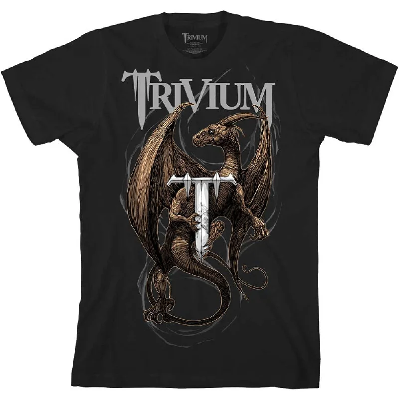 Trivium | Official Band T-Shirt | Perched Dragon (Back Print) Machine Wash Dry Clean Hand Wash