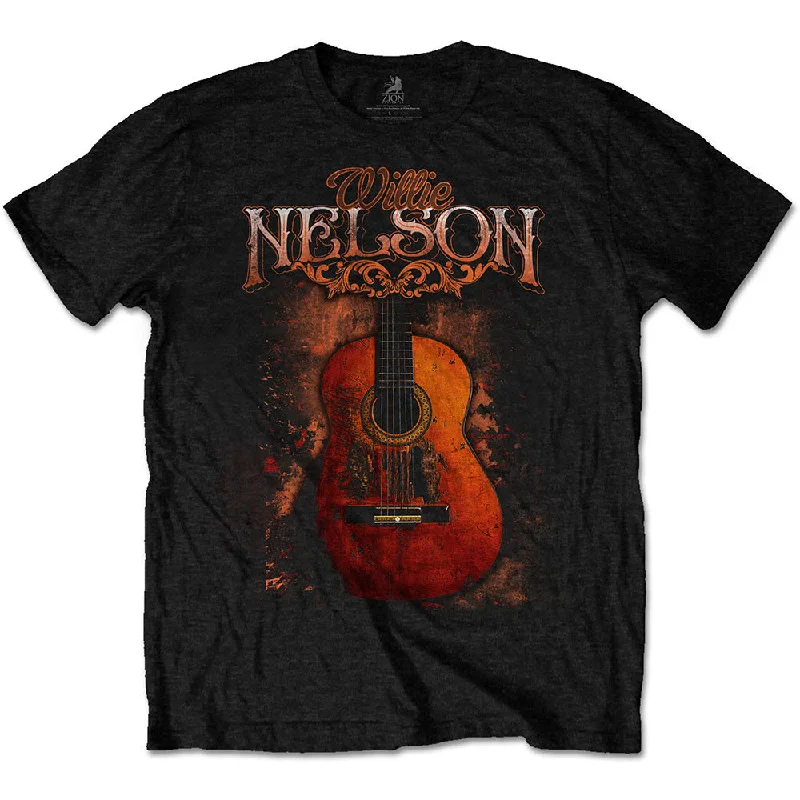 Willie Nelson | Official Band T-Shirt | Trigger Ribbed Striped Patterned