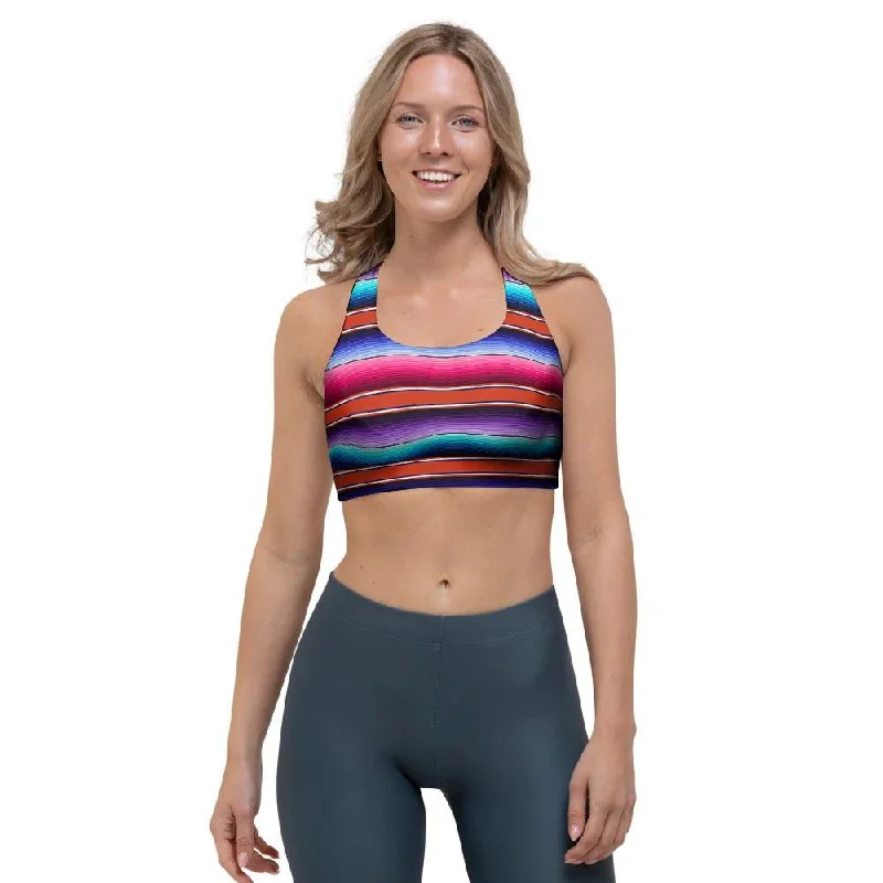 Baja Serape Sports Bra Soft Lace Bralette