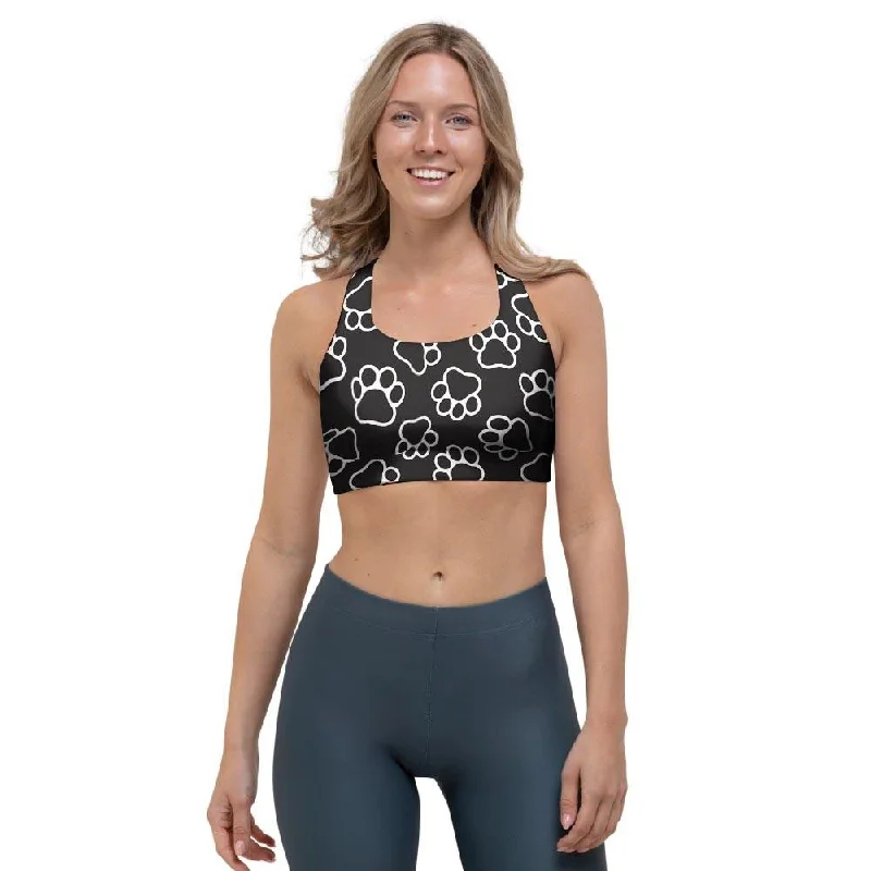 Black Paw Sports Bra Push-Up Wireless Bra