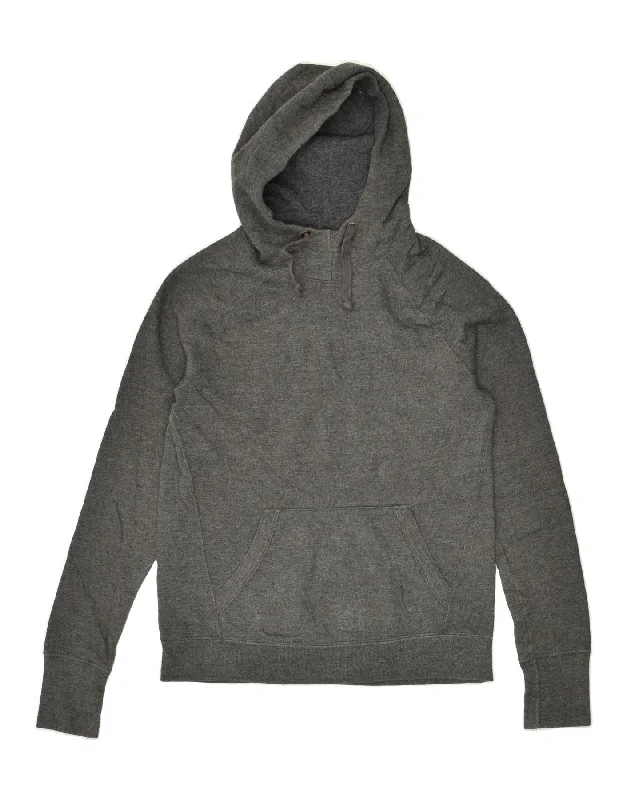 CHAMPION Womens Authentic Hoodie Jumper UK 10 Small Grey Cotton Hoodie with Bell Sleeves Flared Feminine