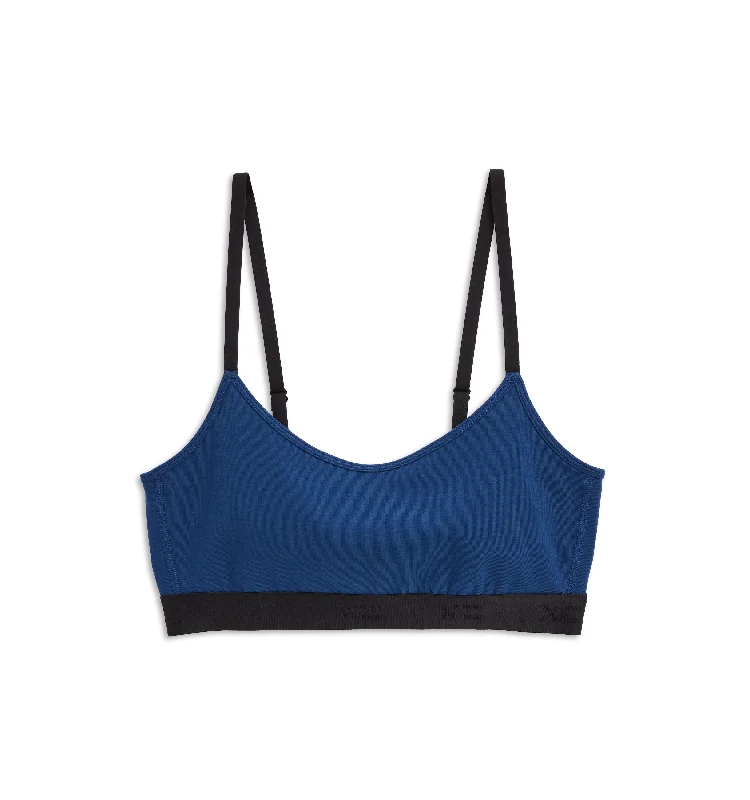 Low Cut Soft Bra - Gothic Indigo Supportive Cotton Bra