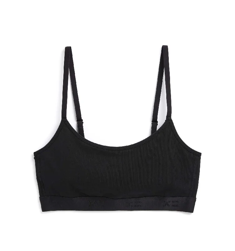 Low Cut Soft Bra - X= Black High Support Bra