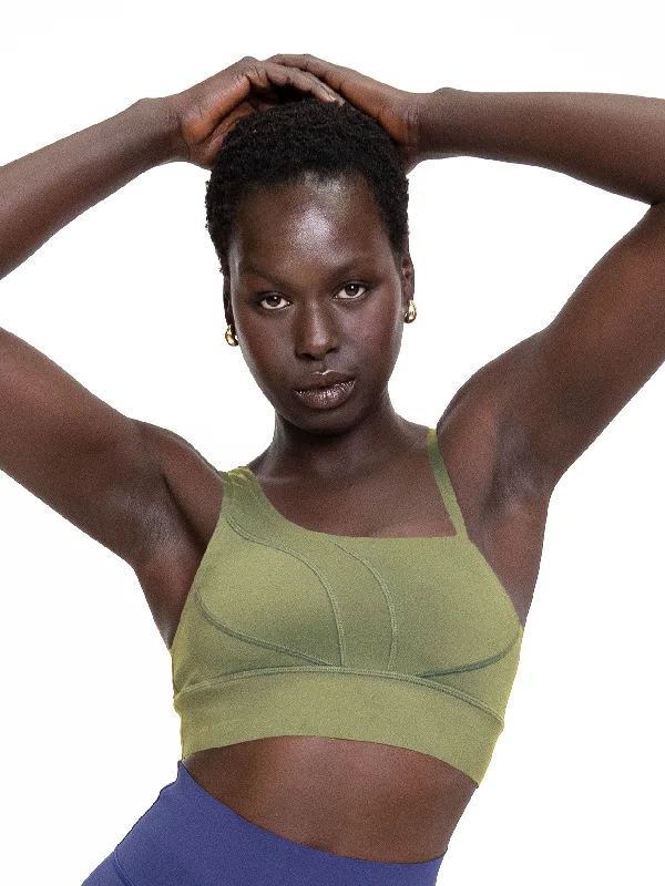 MALIBU BOLD SHOULDER BRA-Endurance Lichen Soft Cotton Bra