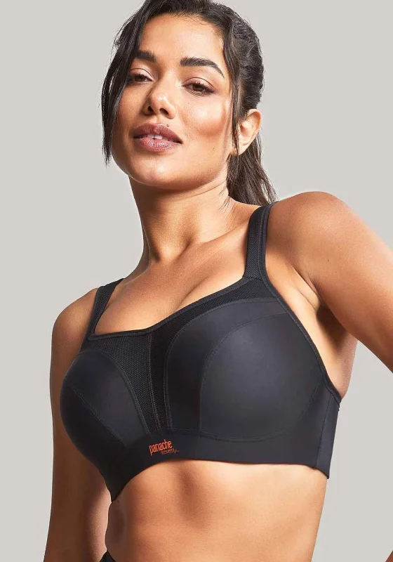 Panache Wired Sports Bra, Black Smooth Stretch Bra