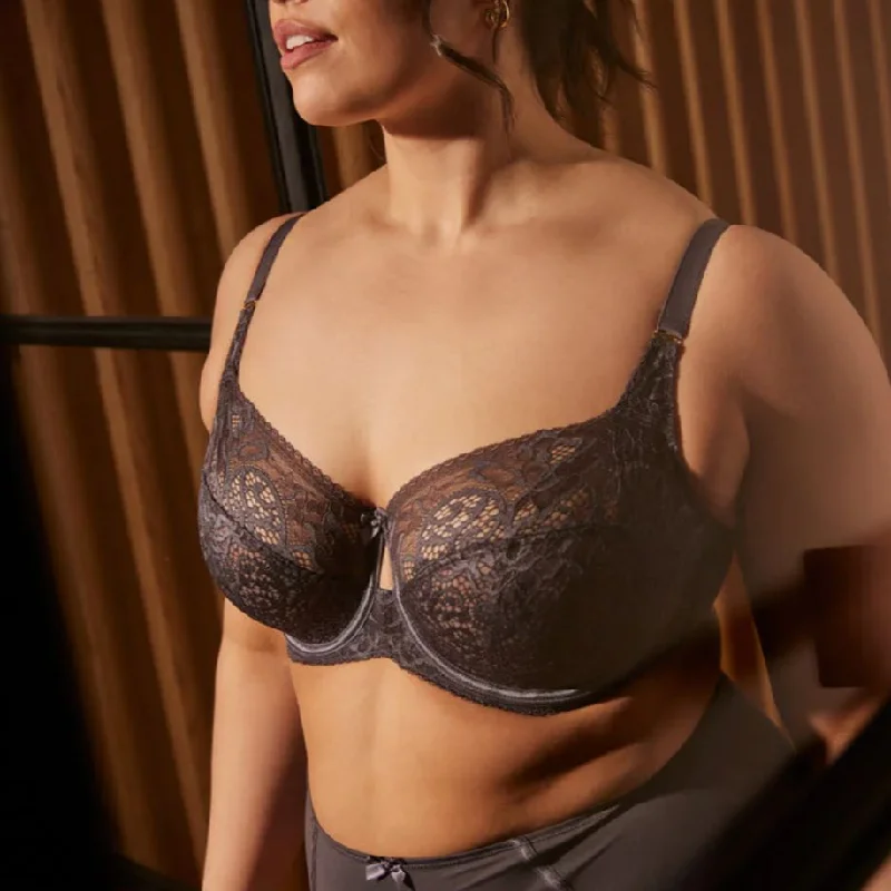 Sculptresse Estel Full Cup Bra in Kitten Grey 9685 Lace Back Bra