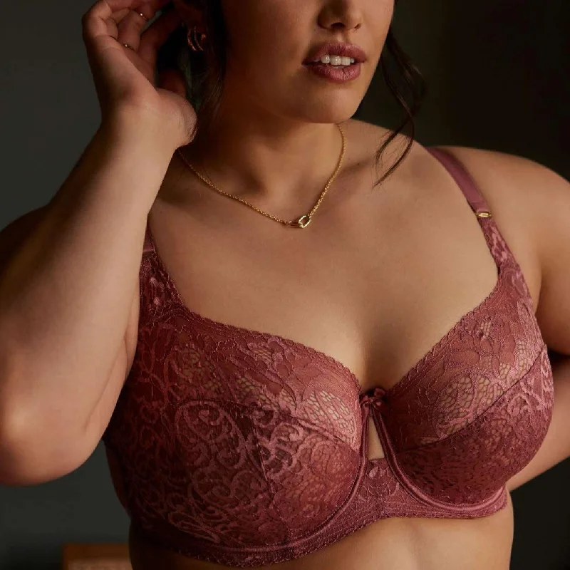 Sculptresse Estel Full Cup Bra in Rose Gold 9685 Elegant Satin Bralette