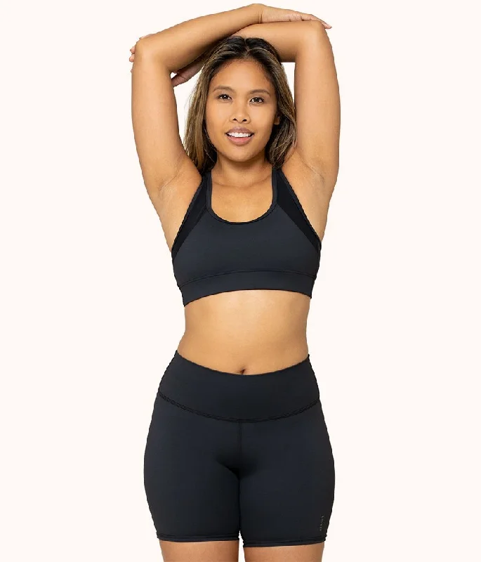 The Active Racerback Bra: Jet Black Supportive Wireless Bra