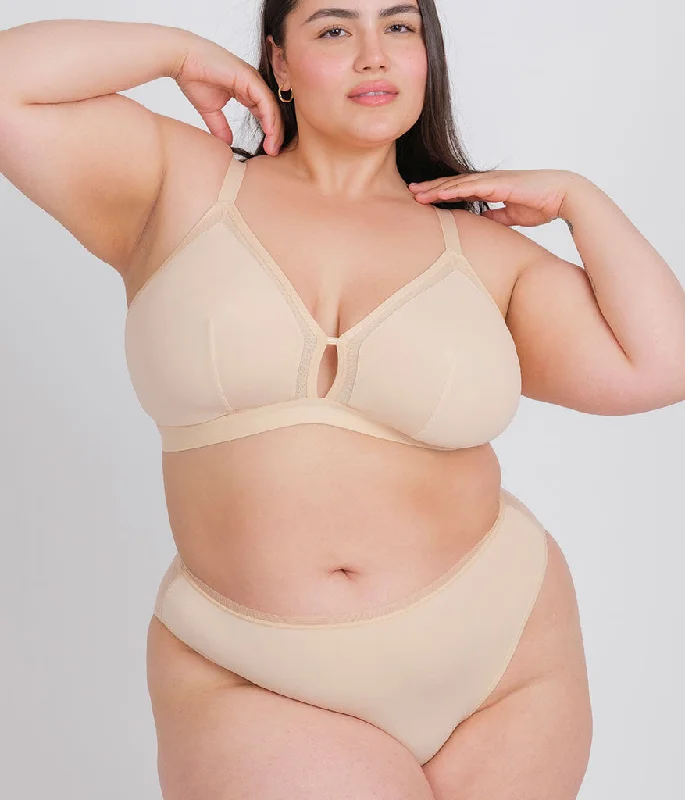 The Busty Bra: Toasted Almond Soft Cotton Bra