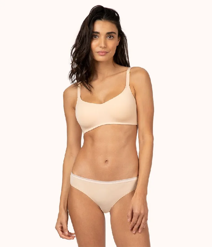 The No-Wire Balconette Bra: Toasted Almond Breathable Sports Bra