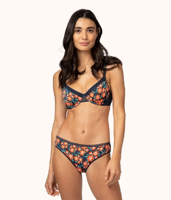 The Unlined Balconette Bra - Print: Poppy Floral Soft Cup Bra