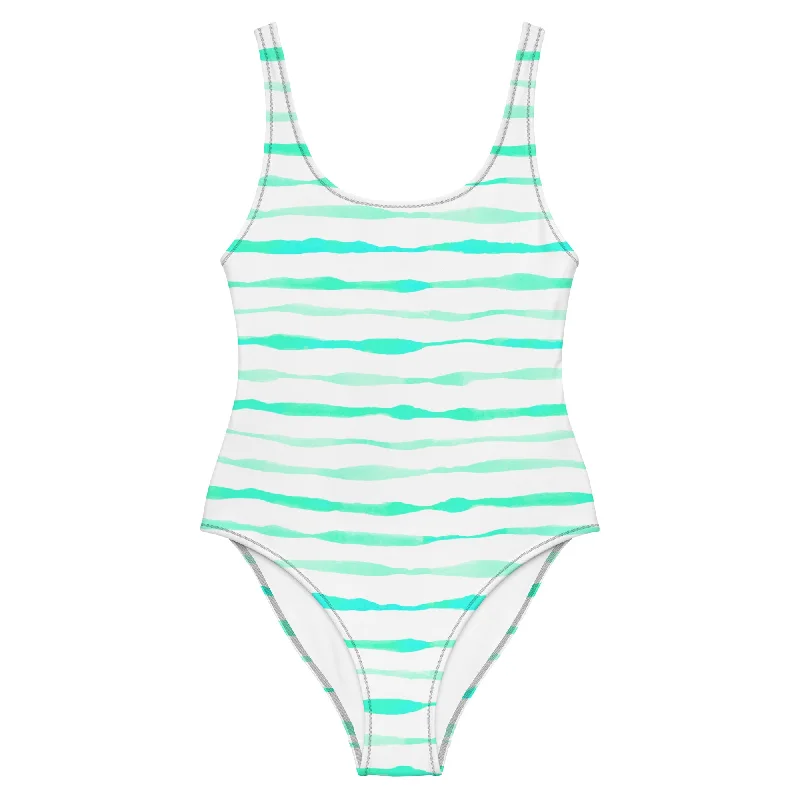 Aqua Waves One-Piece Swimsuit Lace-Detail Bikini Set