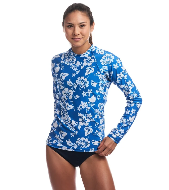 EQ Swimwear Hibiscus Rashguard Hibiscus Royal Elegant Ruffled Bikini