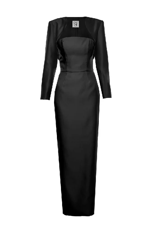 GIGI BLACK MAXI DRESS WITH BOLERO Stylish Empire Waist Maxi Dress